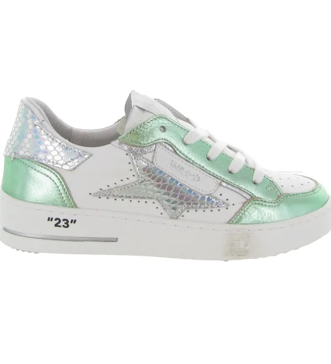 baskets et sneakers - Tendance - femme - Cuir - Vert - Semerdjian