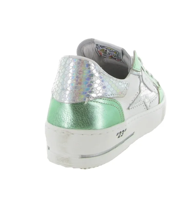 baskets et sneakers - Tendance - femme - Cuir - Vert - Semerdjian