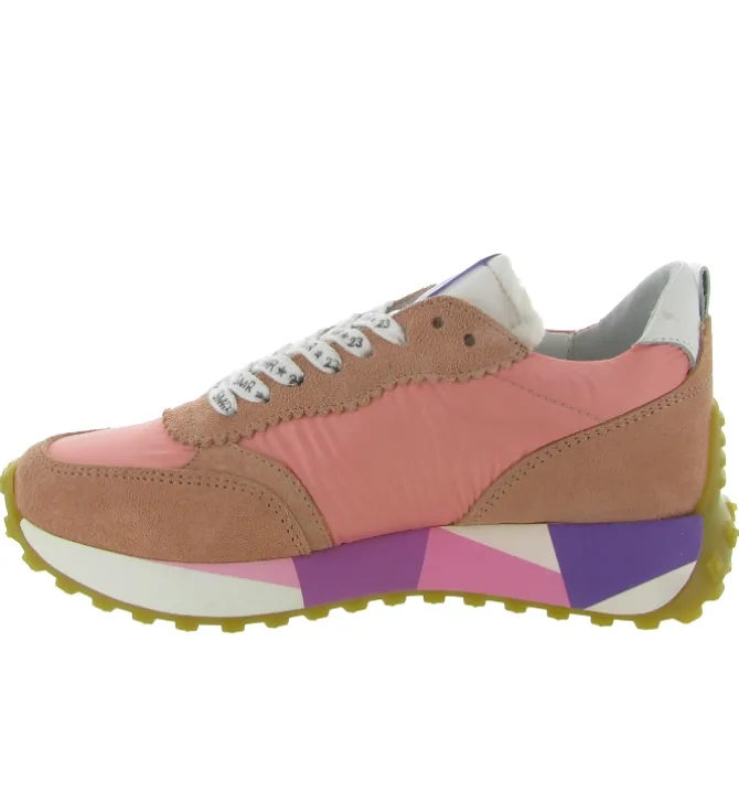 baskets et sneakers - Tendance - femme - Cuir - Rose - Semerdjian