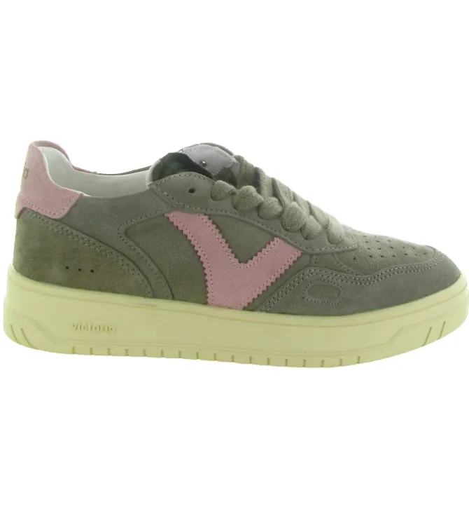 baskets et sneakers - Tendance - femme - Cuir - Kaki - Victoria
