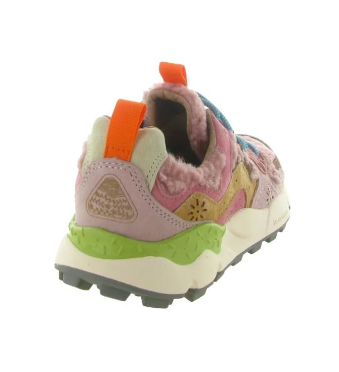 baskets et sneakers - Tendance - femme - Fourrure - Rose - Flower mountain