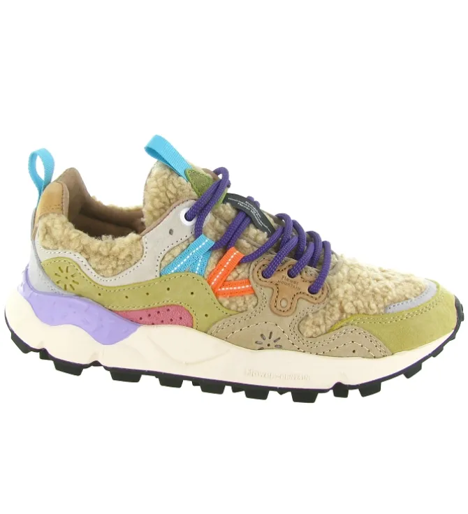 baskets et sneakers - Tendance - femme - Fourrure - Beige - Flower mountain