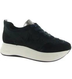 baskets et sneakers - Tendance - femme - Nubuck - Bleu Marine - Softwaves