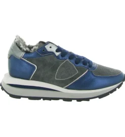 baskets et sneakers - Tendance - femme - Cuir - Bleu - Philippe model