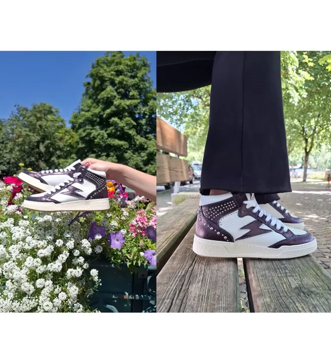 baskets et sneakers - Tendance - femme - Cuir - Violet - Semerdjian