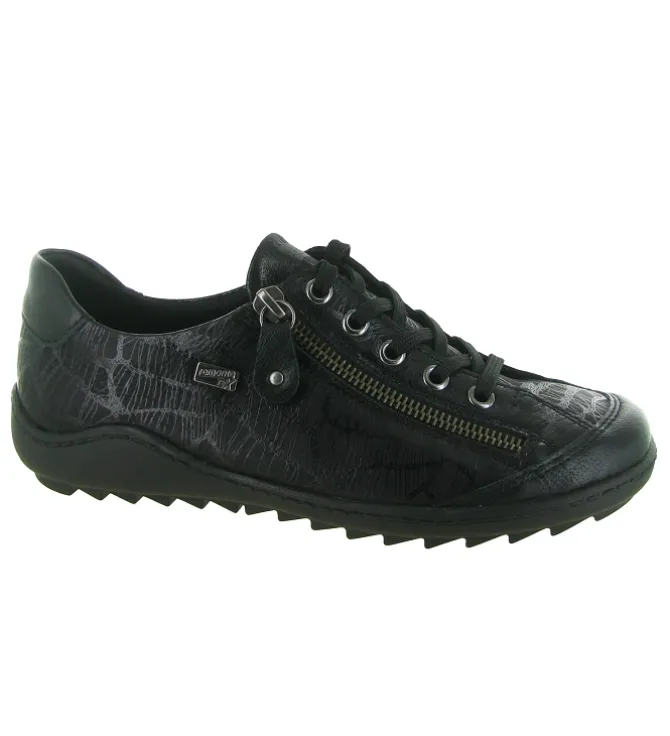 baskets et sneakers - Tendance - femme - Cuir - Noir - Remonte