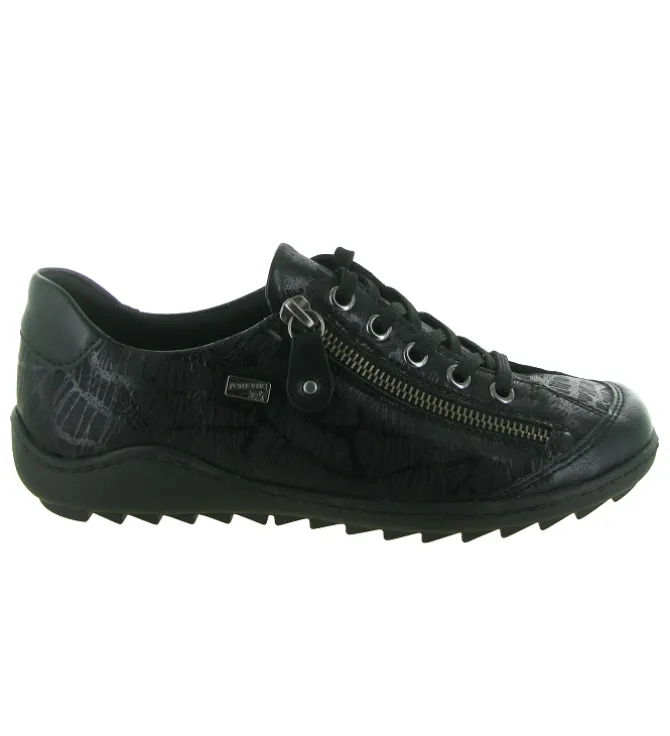 baskets et sneakers - Tendance - femme - Cuir - Noir - Remonte