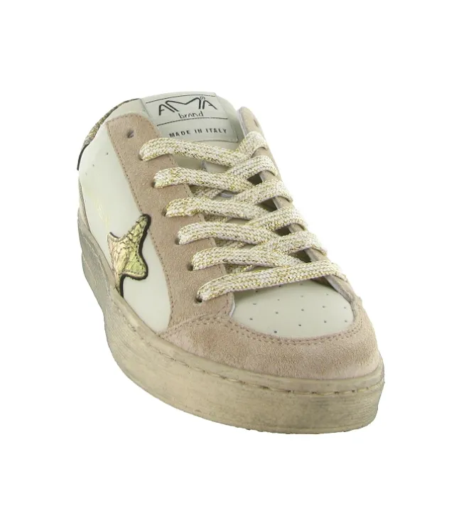 baskets et sneakers - Tendance - femme - Cuir - Rose - Ama brand