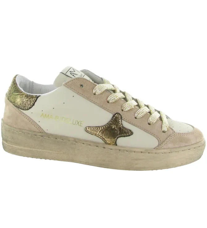 baskets et sneakers - Tendance - femme - Cuir - Rose - Ama brand