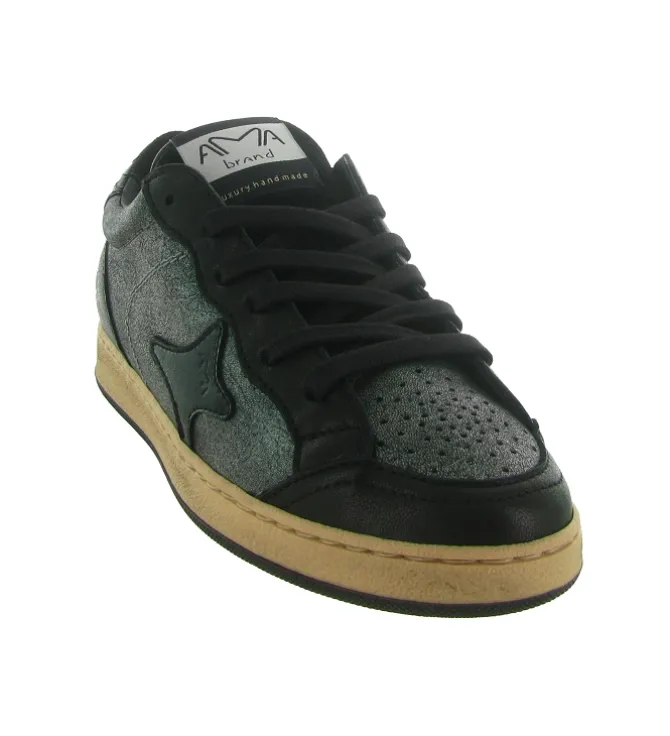 baskets et sneakers - Tendance - femme - Cuir - Noir - Ama brand