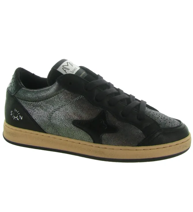 baskets et sneakers - Tendance - femme - Cuir - Noir - Ama brand