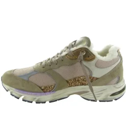 baskets et sneakers - Tendance - femme - Cuir - Beige - Crime london