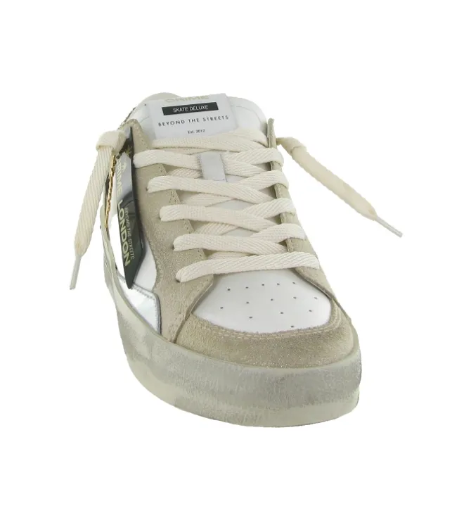 baskets et sneakers - Tendance - femme - Cuir - Beige - Crime london