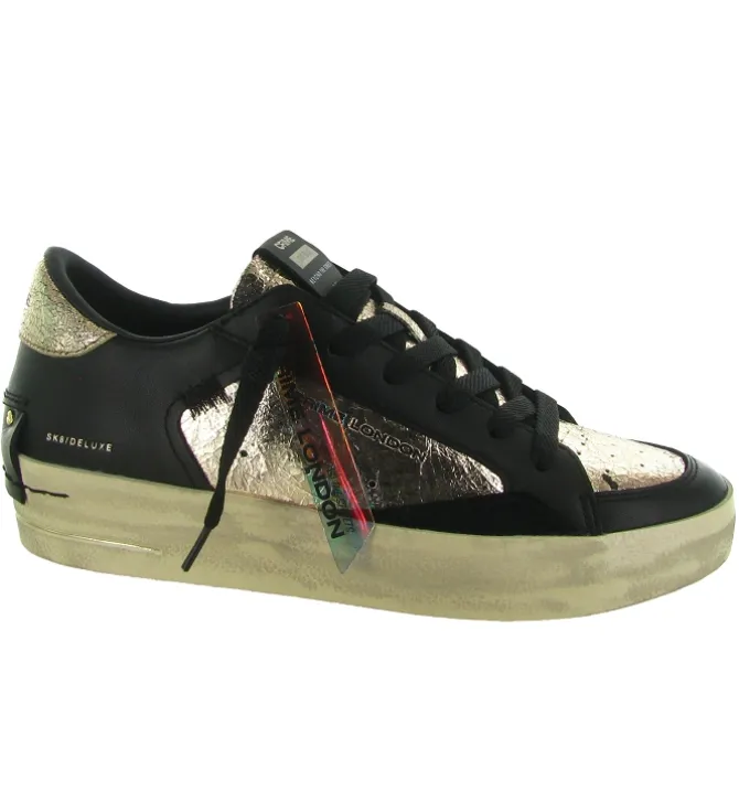 baskets et sneakers - Tendance - femme - Cuir - Noir - Crime london