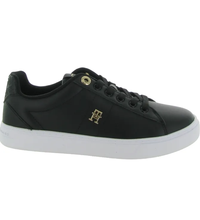 baskets et sneakers - Tendance - femme - Cuir - Noir - Tommy hilfiger