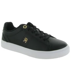baskets et sneakers - Tendance - femme - Cuir - Noir - Tommy hilfiger