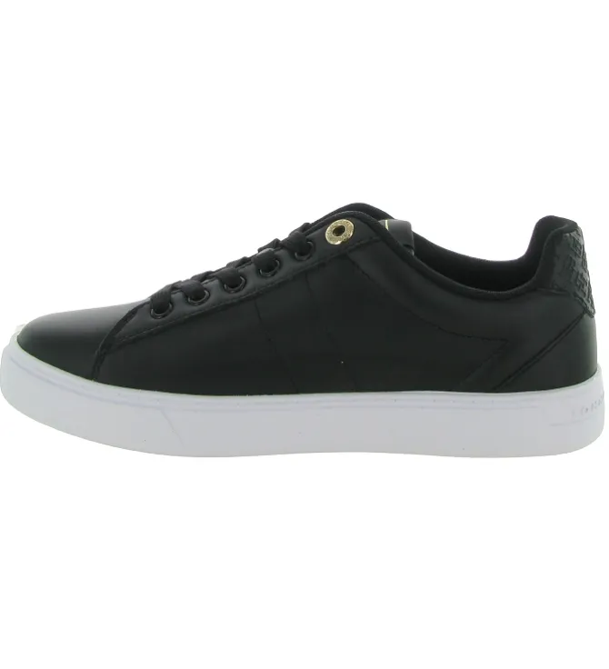 baskets et sneakers - Tendance - femme - Cuir - Noir - Tommy hilfiger