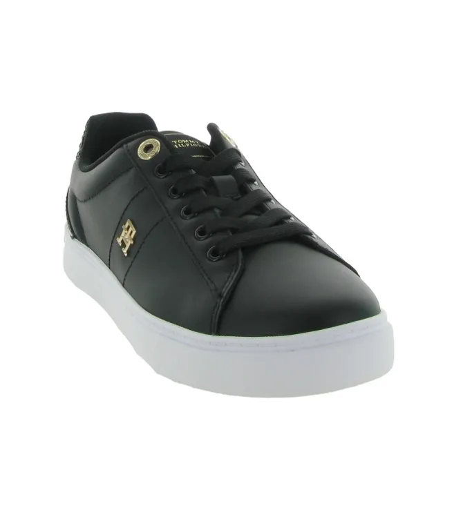 baskets et sneakers - Tendance - femme - Cuir - Noir - Tommy hilfiger