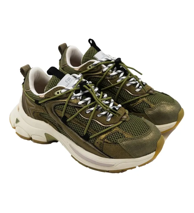 baskets et sneakers - Tendance - femme - Cuir - Kaki - 0.105