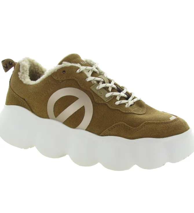 baskets et sneakers - Tendance - femme - Nubuck - Marron - No name