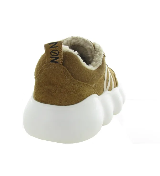 baskets et sneakers - Tendance - femme - Nubuck - Marron - No name