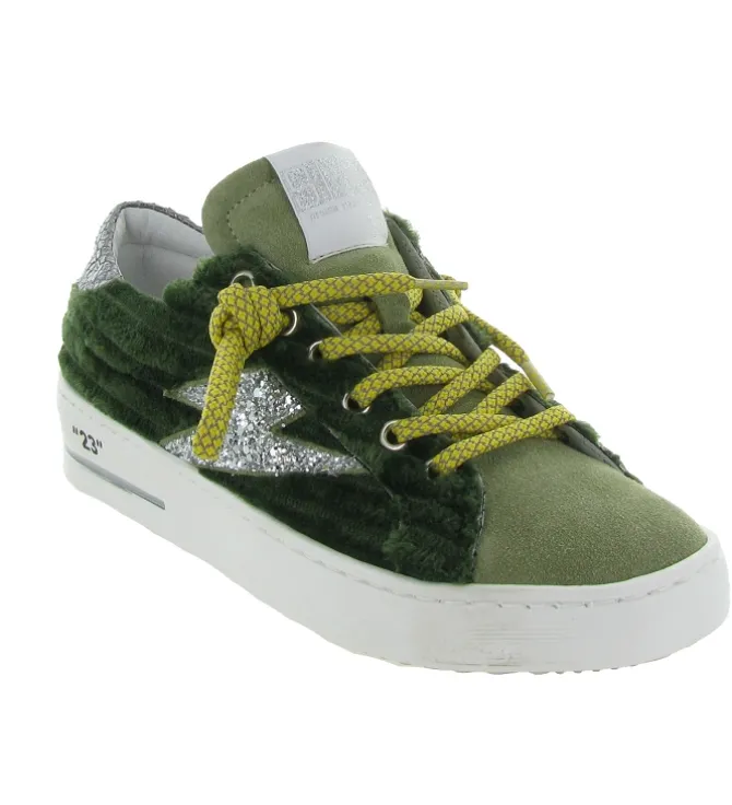 baskets et sneakers - Tendance - femme - Cuir - Kaki - Semerdjian
