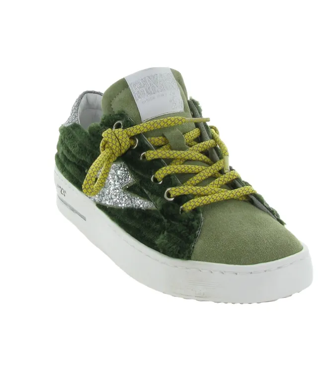 baskets et sneakers - Tendance - femme - Cuir - Kaki - Semerdjian