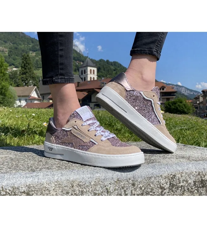 baskets et sneakers - Tendance - femme - Cuir - Glitter - Paillettes - Semerdjian
