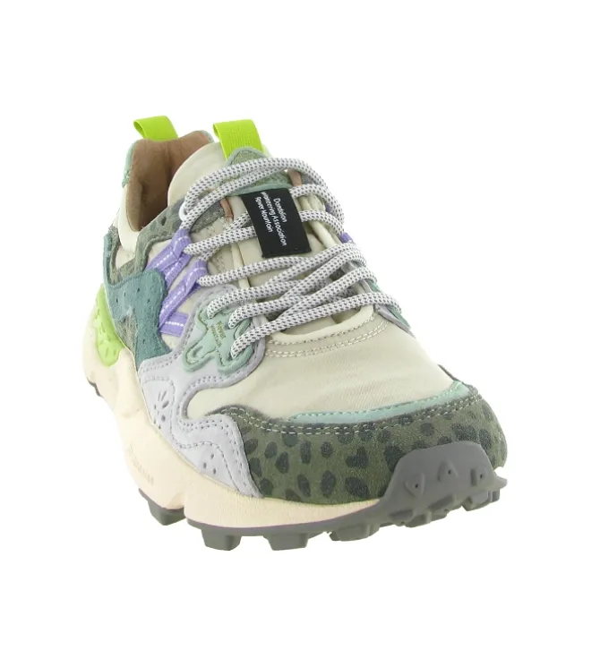 baskets et sneakers - Tendance - femme - Nubuck - Vert - Flower mountain