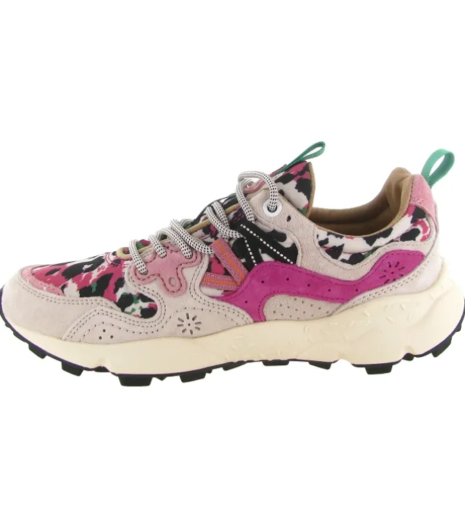 baskets et sneakers - Tendance - femme - Nubuck - Rose - Flower mountain