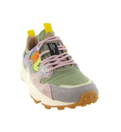baskets et sneakers - Tendance - femme - Nubuck - Kaki - Flower mountain