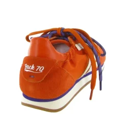 baskets et sneakers - Tendance - femme - Nubuck - Orange - Back70