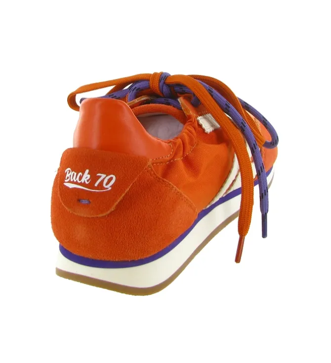 baskets et sneakers - Tendance - femme - Nubuck - Orange - Back70