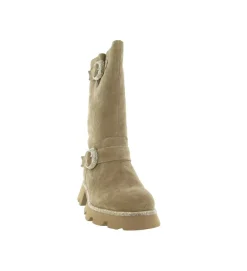 bottes - Casual - femme - Nubuck - Beige - Alma en pena