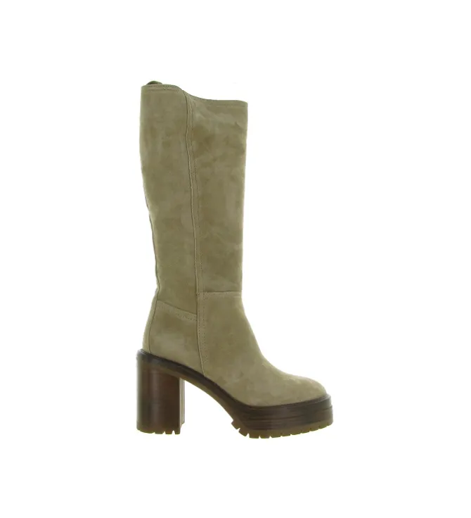 bottes - Casual - femme - Nubuck - Taupe - Alpe