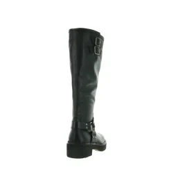bottes - Cavalières - femme - Cuir - Noir - Unisa