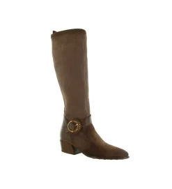 bottes - Cavalières - femme - Nubuck - Marron - Hispanitas
