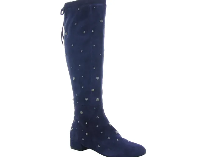 bottes - Cuissardes - femme - Cuir - Bleu - Bruno premi