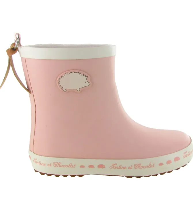 bottes de pluie - - junior fille - Caoutchouc - Rose - Pom d api