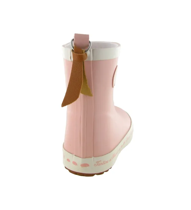 bottes de pluie - - junior fille - Caoutchouc - Rose - Pom d api