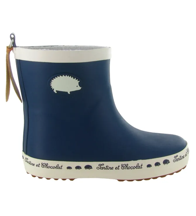 bottes de pluie - - junior garcon - Caoutchouc - Bleu - Pom d api
