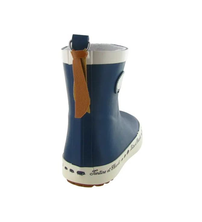bottes de pluie - - junior garcon - Caoutchouc - Bleu - Pom d api