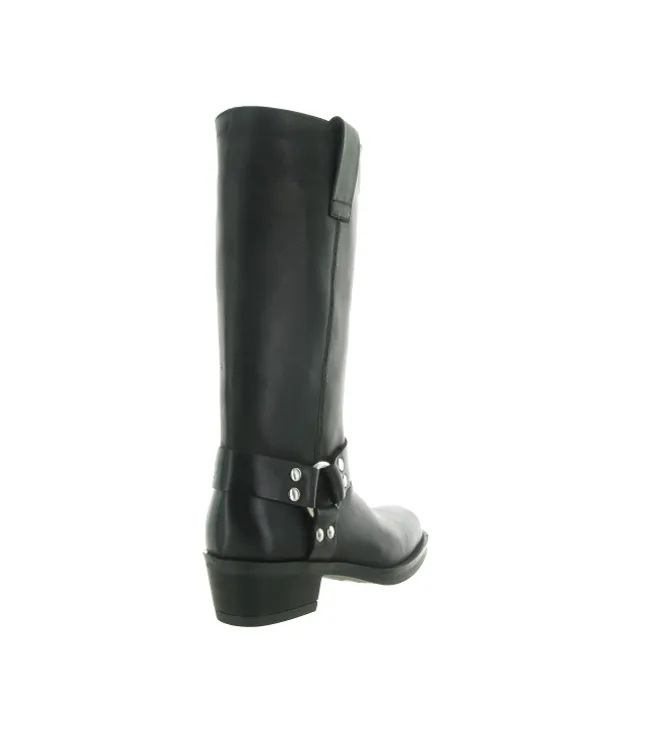 bottes - Motardes - femme - Cuir - Noir - Julie dee