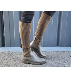 bottes - Pluie - femme - Synthétique - Kaki - Unisa