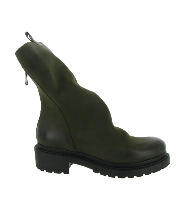 bottines et boots - Casual - femme - Cuir - Kaki - Metisse
