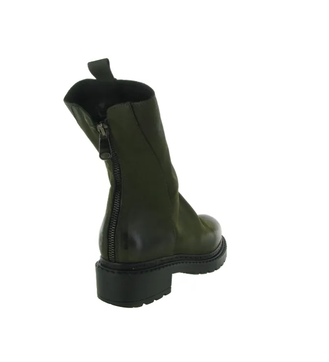 bottines et boots - Casual - femme - Cuir - Kaki - Metisse