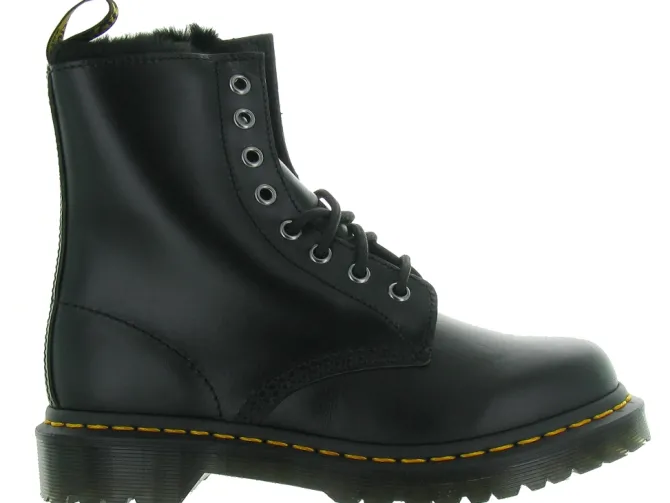 bottines et boots - Casual - femme - Cuir - Noir - Doc martens