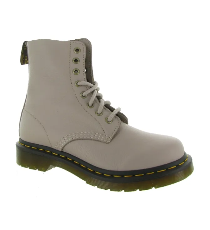 bottines et boots - Casual - femme - Cuir - Gris - Doc martens