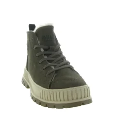bottines et boots - Casual - femme - Cuir - Kaki - Palladium