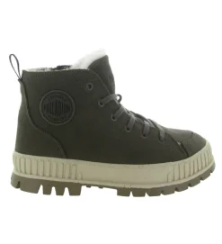 bottines et boots - Casual - femme - Cuir - Kaki - Palladium